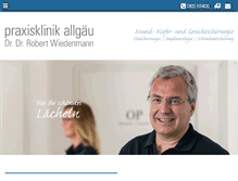 Tablet Screenshot of praxisklinik-allgaeu.de